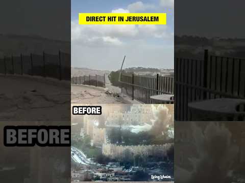 Iranian missile lands just a few meters from the Western Wall, the holiest site in Judaism.