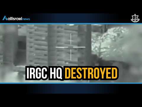 Footage: IAF Destroys IRGC Air Force Headquarters Located in the Heart of Beirut