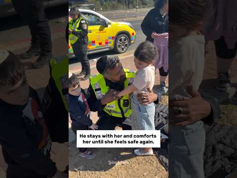 HERO Cop Comforts Distressed Child